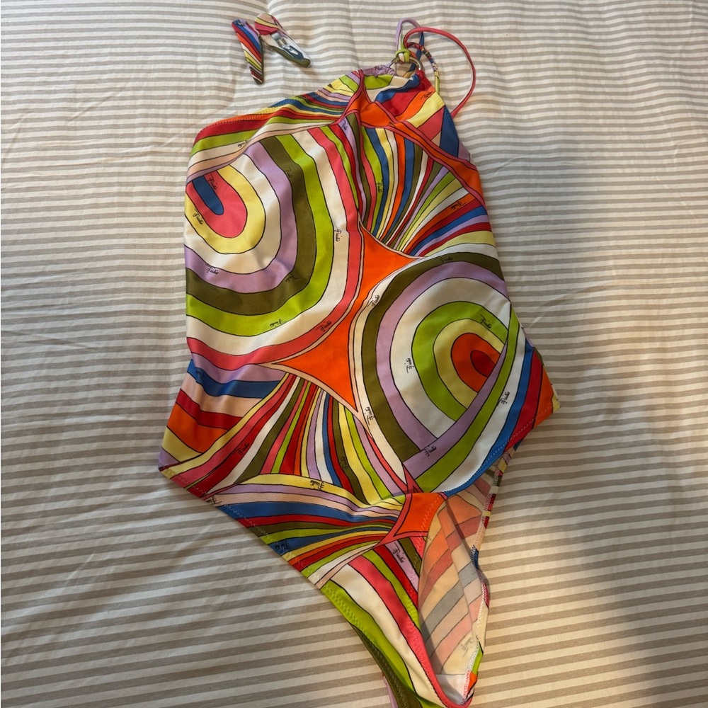 Emilio Pucci Multicolor Swirl One Piece